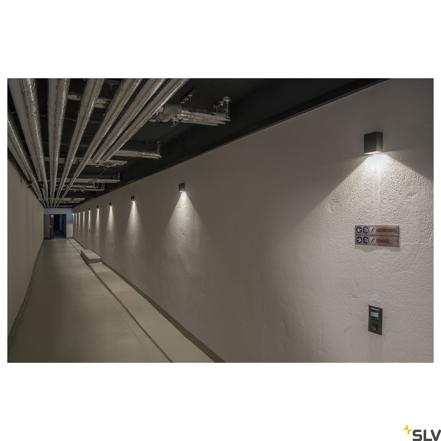 SLV QUAD 1 XL wall light, square, anthracite, 3.2W COB LED, 3000K, IP44 232435