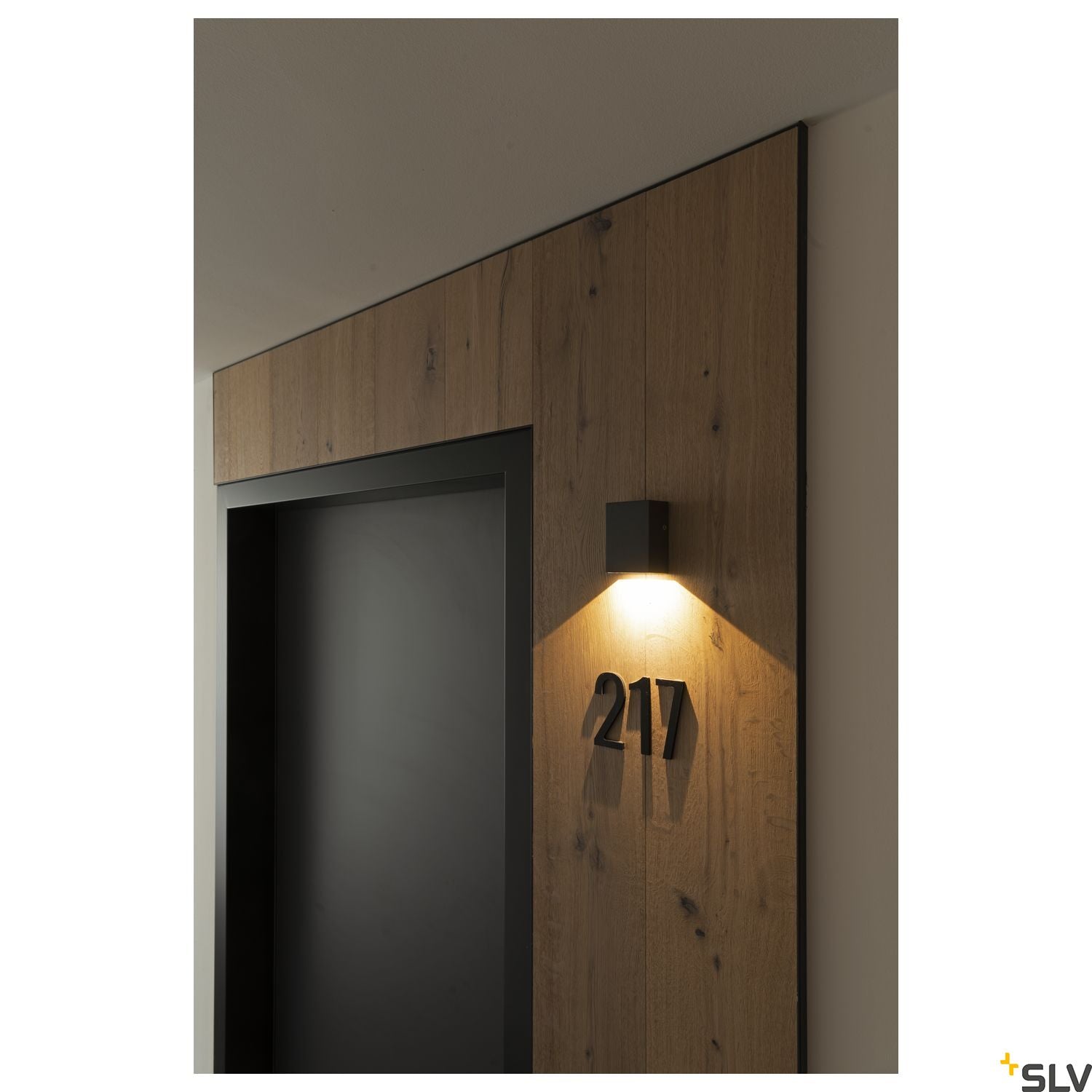SLV QUAD 1 XL wall light, square, anthracite, 3.2W COB LED, 3000K, IP44 232435