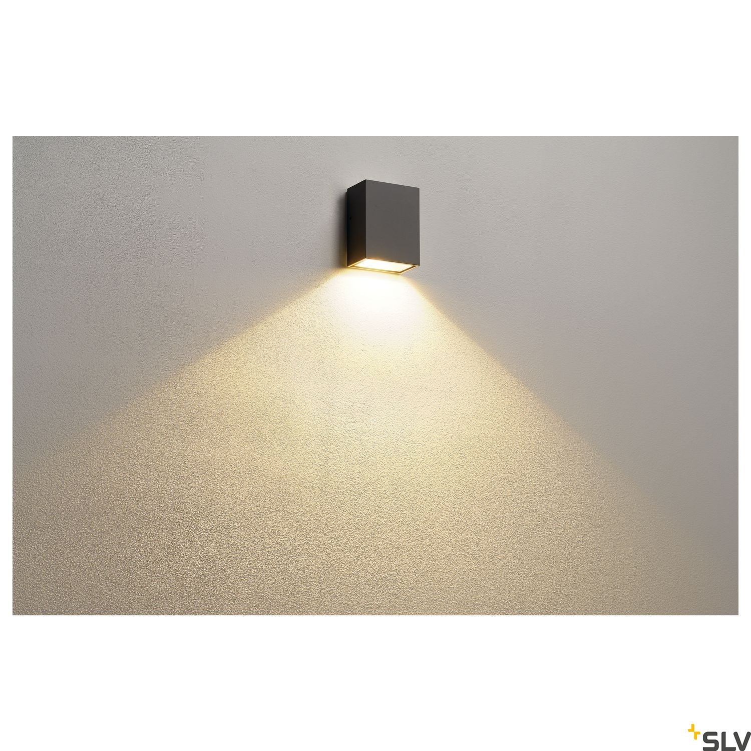SLV QUAD 1 XL wall light, square, anthracite, 3.2W COB LED, 3000K, IP44 232435
