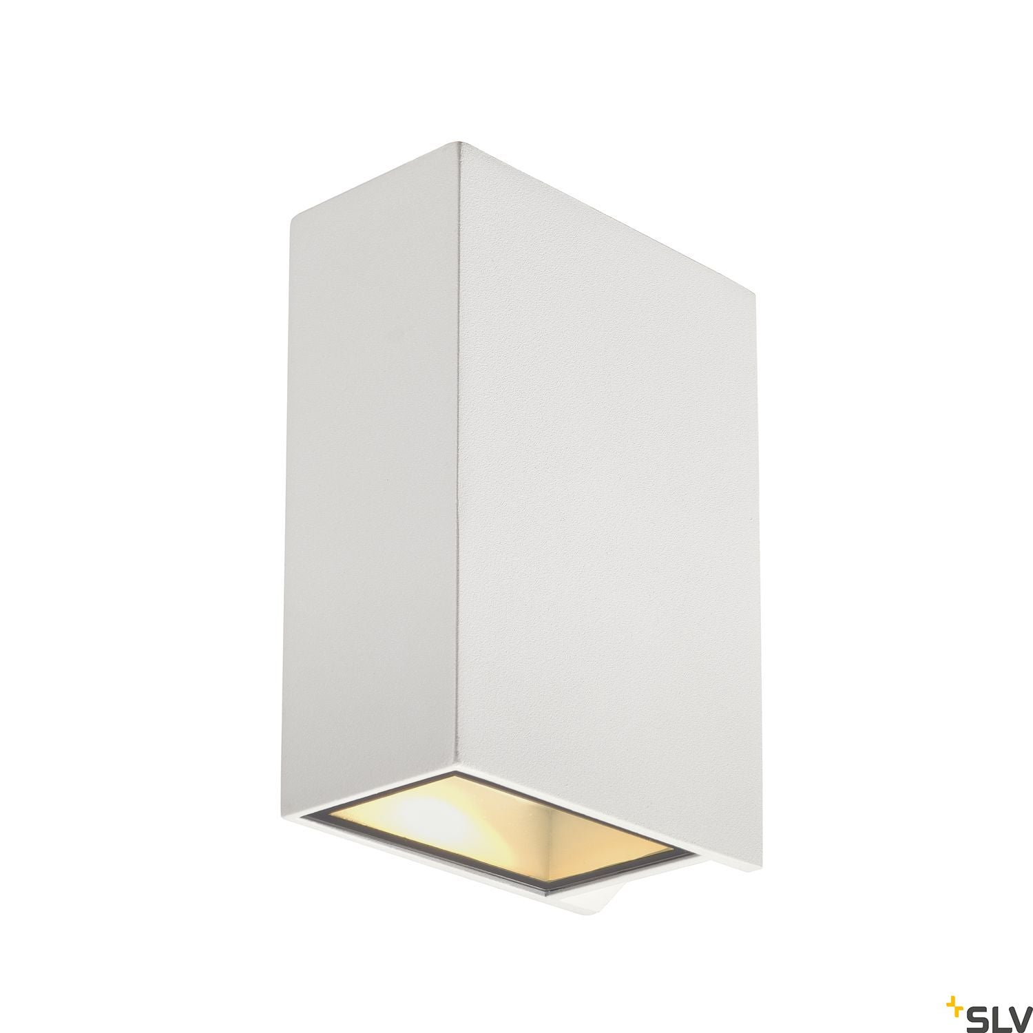 SLV QUAD 2 XL wall light, square, white, 2x 3.2W COB LED, 3000K, IP44, up/down 232441