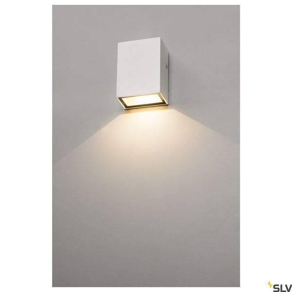SLV QUAD 1 wall light, square, white, LED, 1x3W, 3000K, IP44 232461