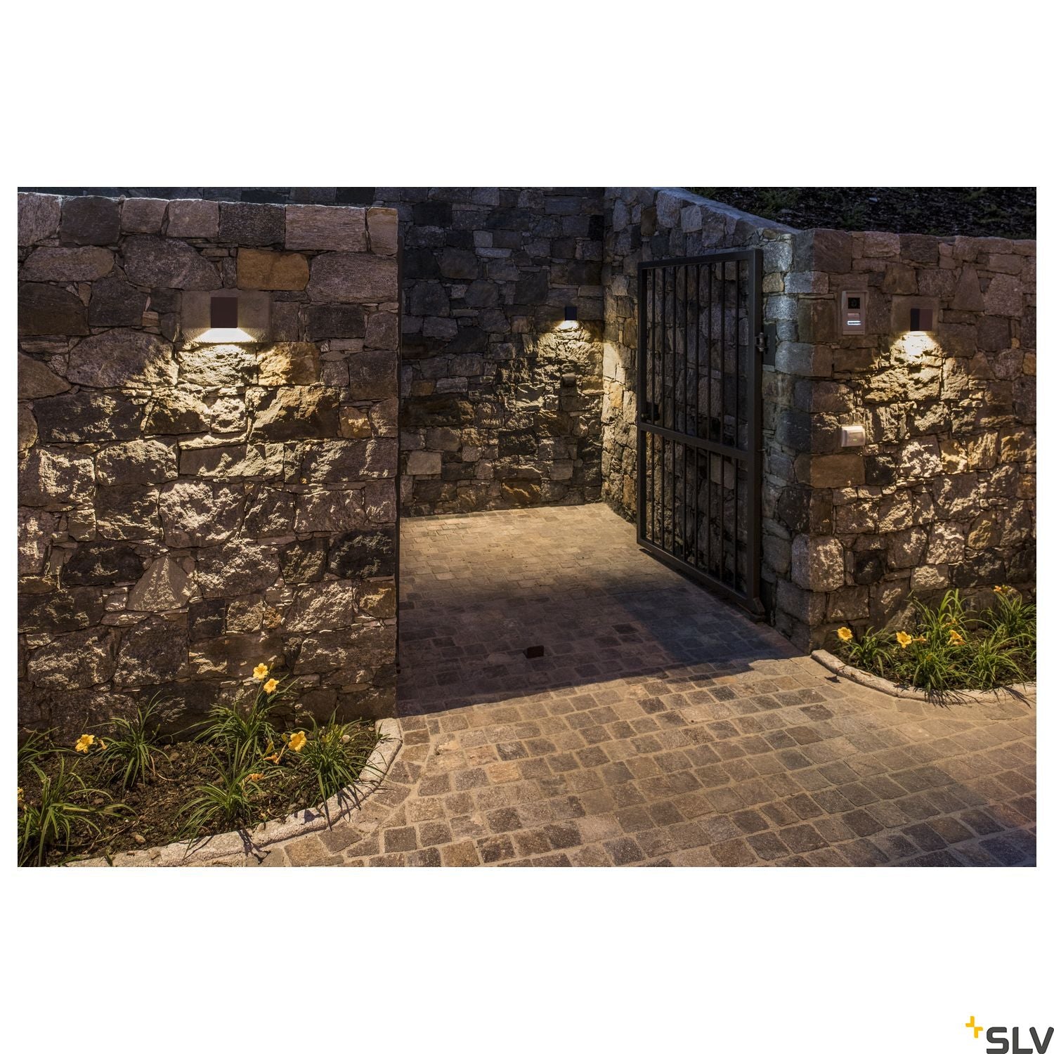 SLV QUAD 1 wall light, square, anthracite, LED, 1x3W, 3000K, IP44 232465