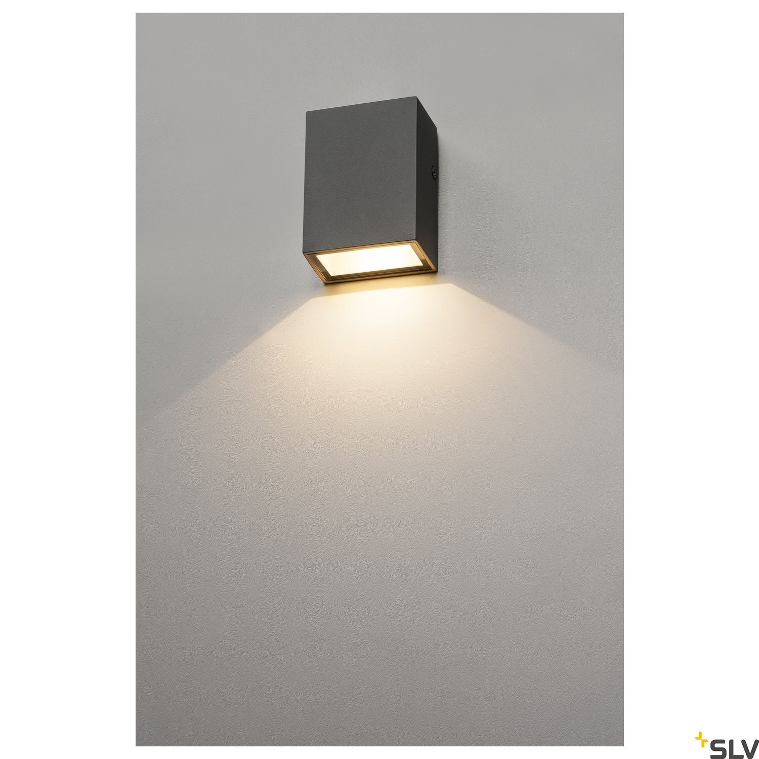 SLV QUAD 1 wall light, square, anthracite, LED, 1x3W, 3000K, IP44 232465