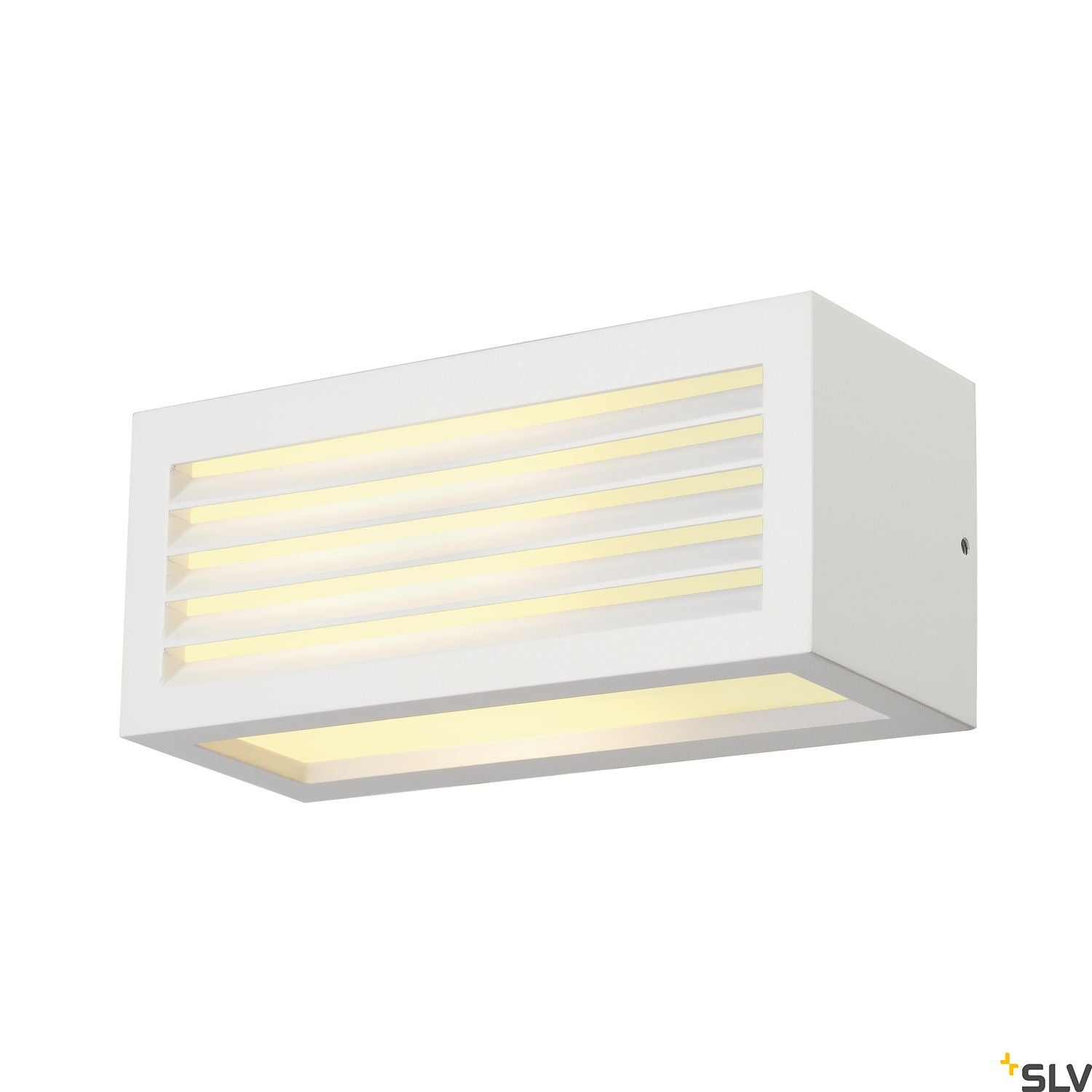 SLV BOX-L E27 wall light, square, white, E27, max. 18W, IP44 232491