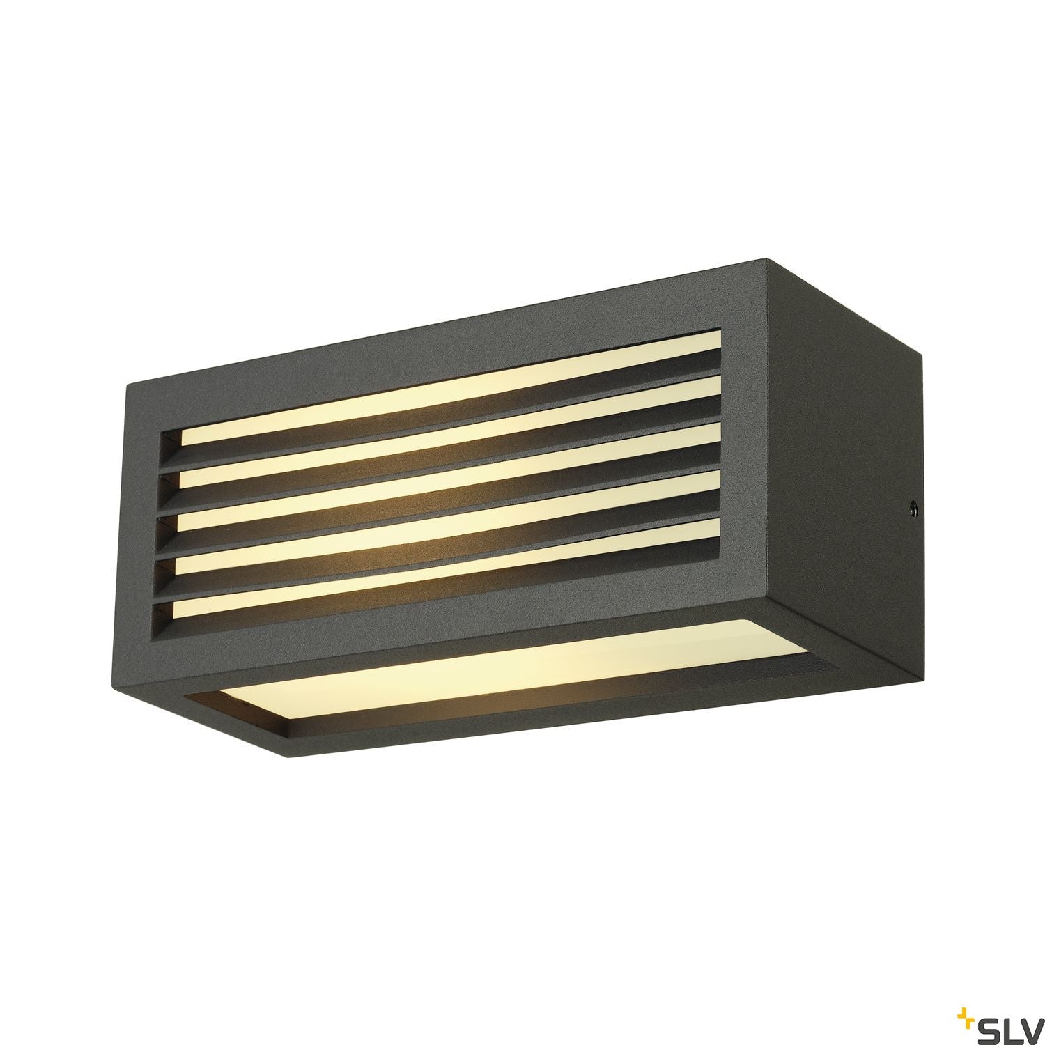 SLV BOX-L E27 wall light, square, anthracite, E27, max. 18W, IP44 232495