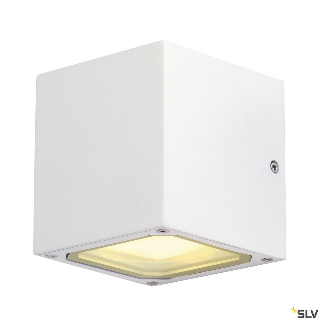 SLV SITRA CUBE wall light, white, GX53, max. 9W, IP44 232531
