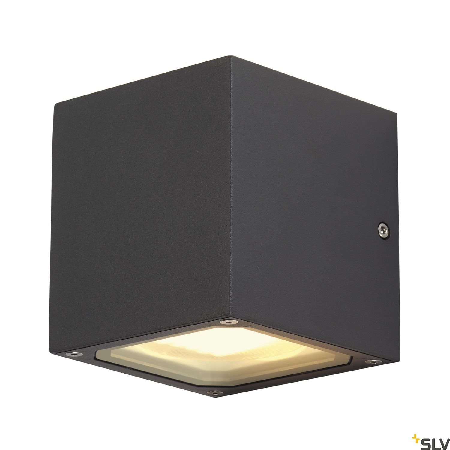SLV SITRA CUBE wall light, anthracite, GX53, max. 9W, IP44 232535