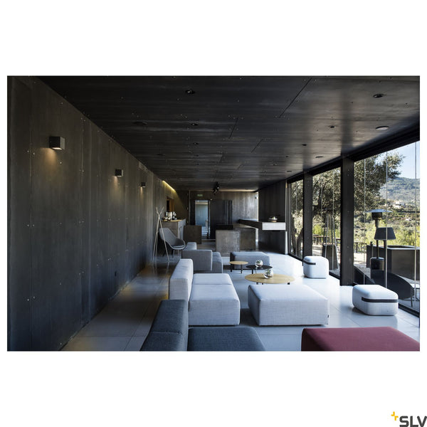 SLV SITRA CUBE wall light, anthracite, GX53, max. 9W, IP44 232535