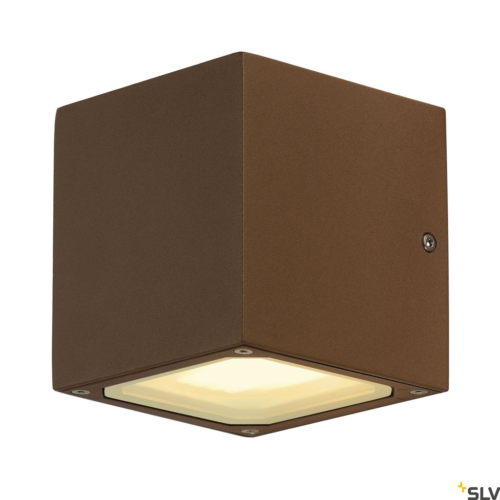 SLV SITRA CUBE wall light, rust, GX53, max. 9W, IP44 232537