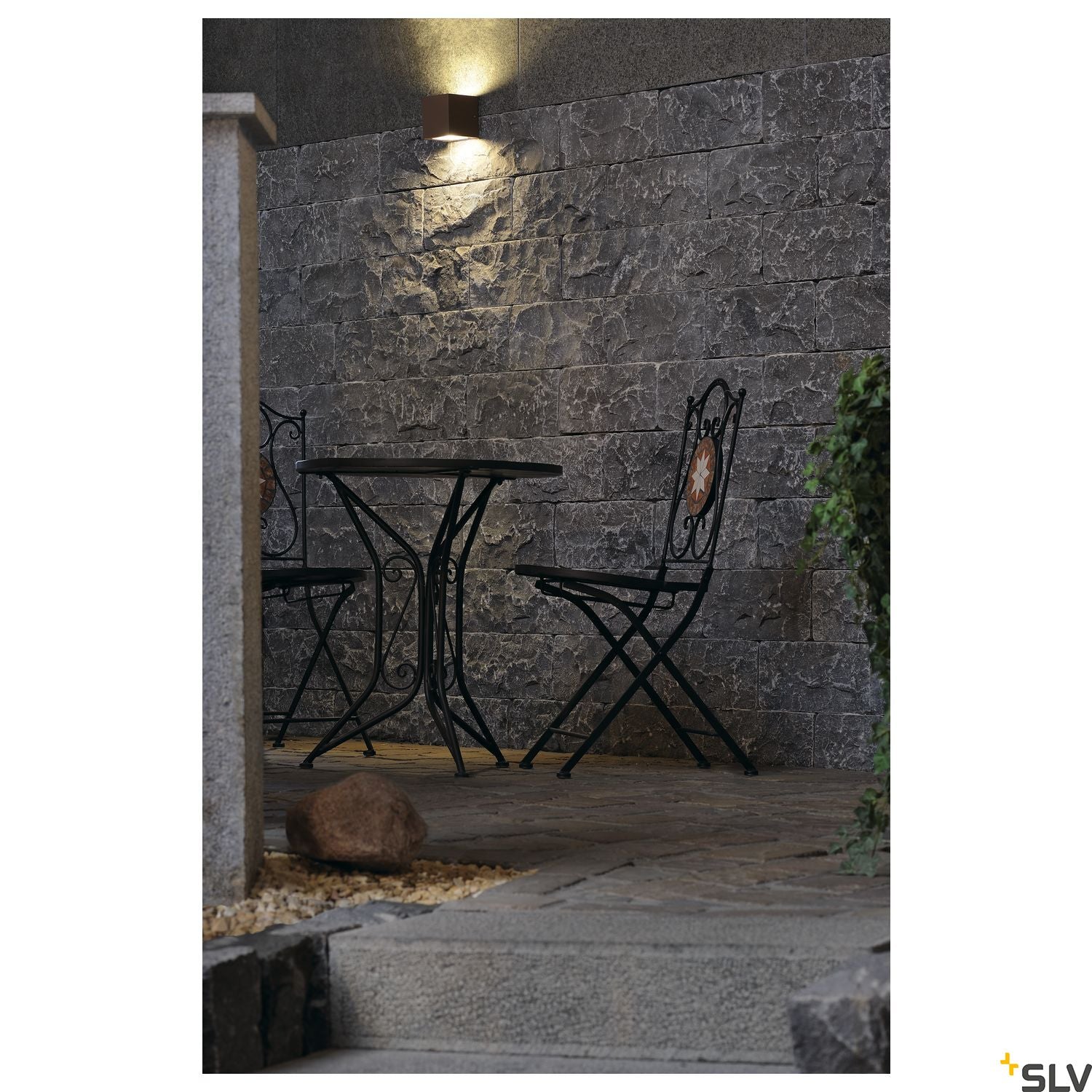 SLV SITRA CUBE wall light, rust, GX53, max. 9W, IP44 232537