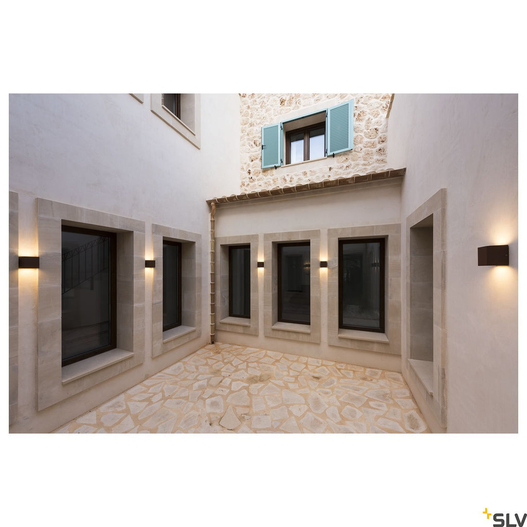 SLV SITRA CUBE wall light, rust, GX53, max. 9W, IP44 232537