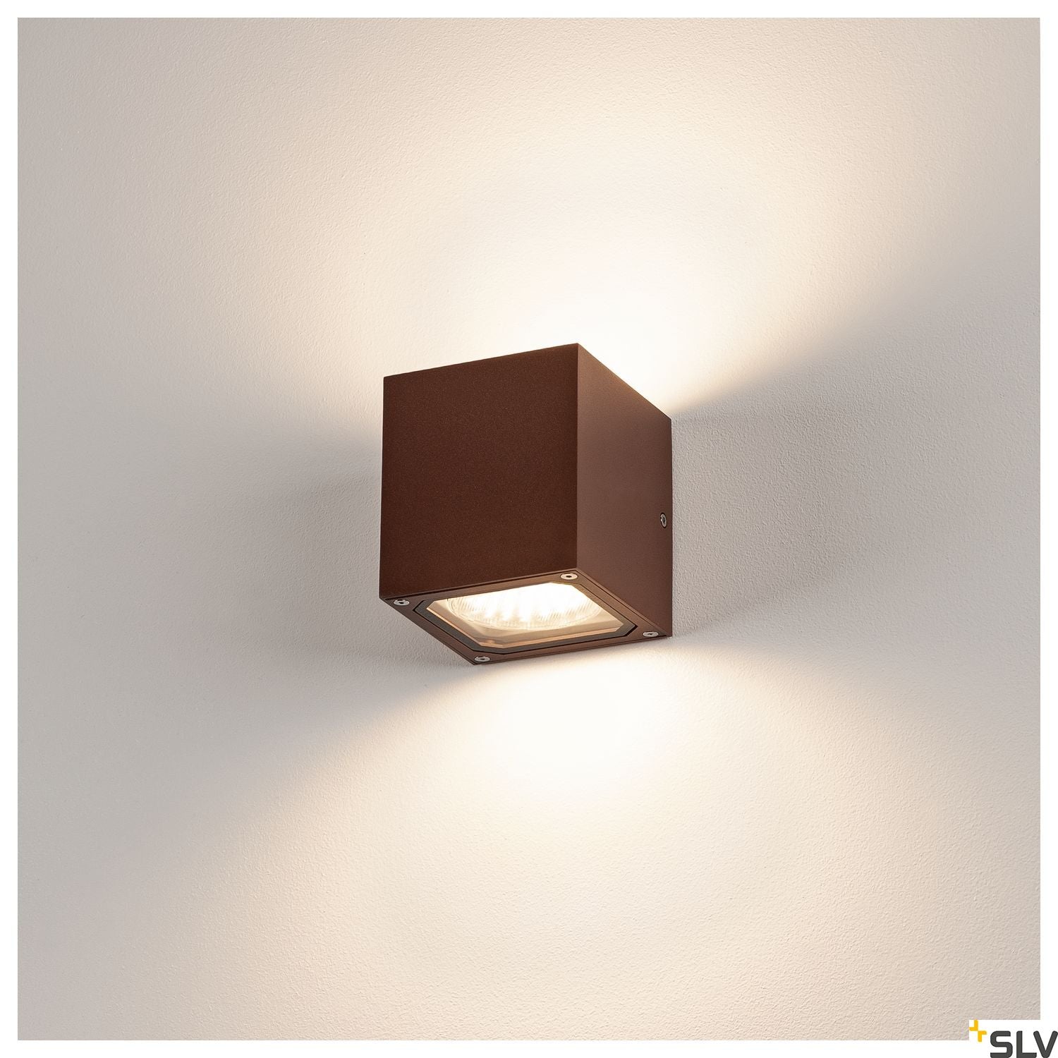 SLV SITRA CUBE wall light, rust, GX53, max. 9W, IP44 232537