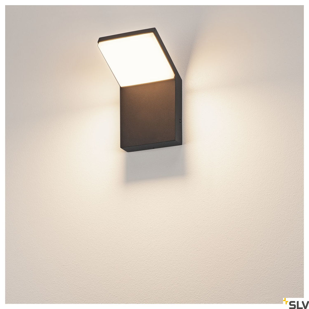 SLV ORDI LED wall light, anthracite, SMD LED, 3000K, IP44 232905