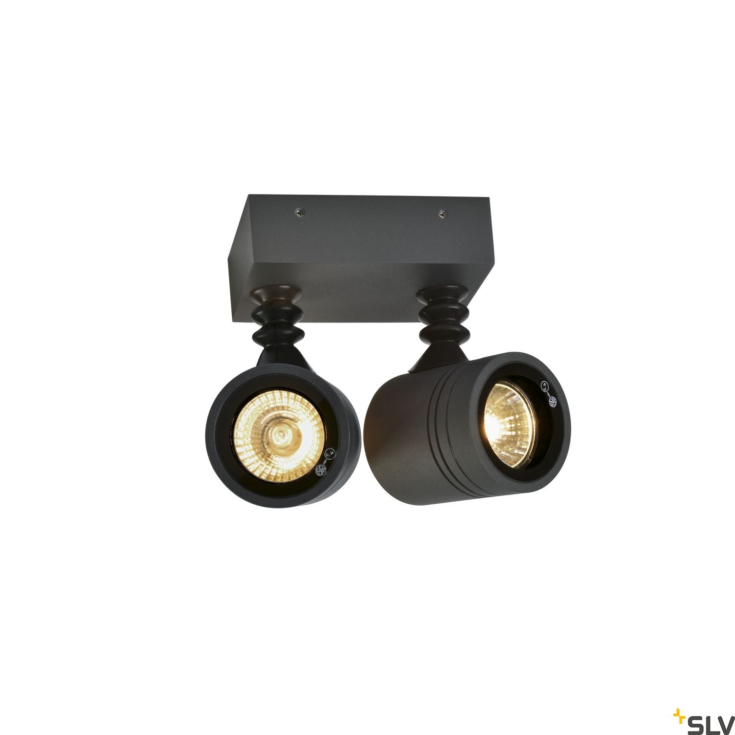 SLV NEW MYRA WALL SPOT, anthracite , 2x GU10, max. 2x 50W, IP55 233095