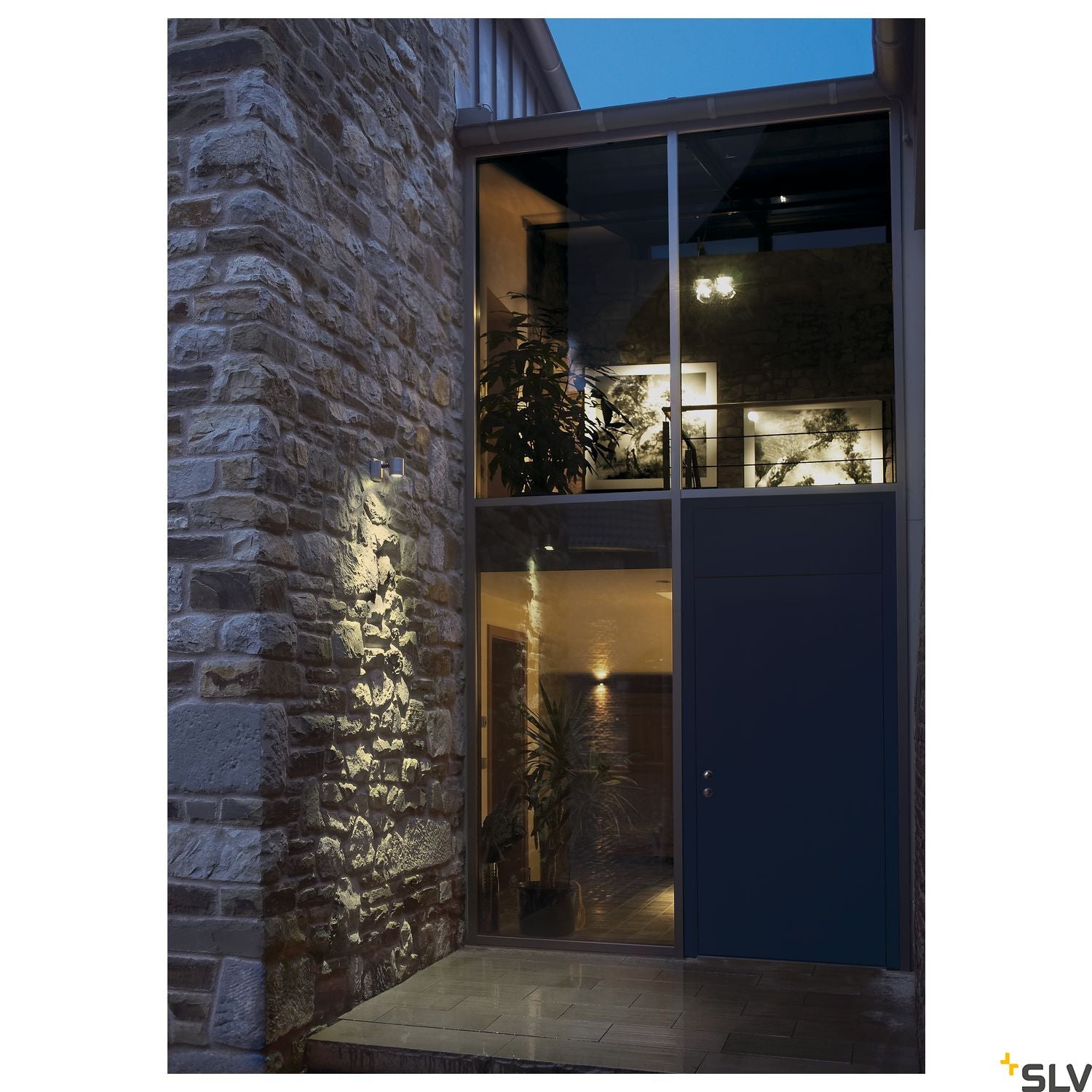 SLV NEW MYRA WALL LIGHT, silver-grey, GU10, max. 50W, IP55 233104