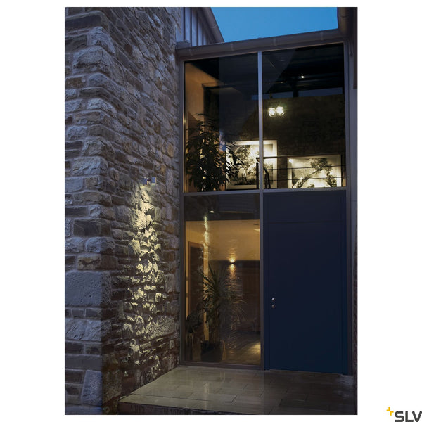 SLV NEW MYRA WALL LIGHT, silver-grey, GU10, max. 50W, IP55 233104