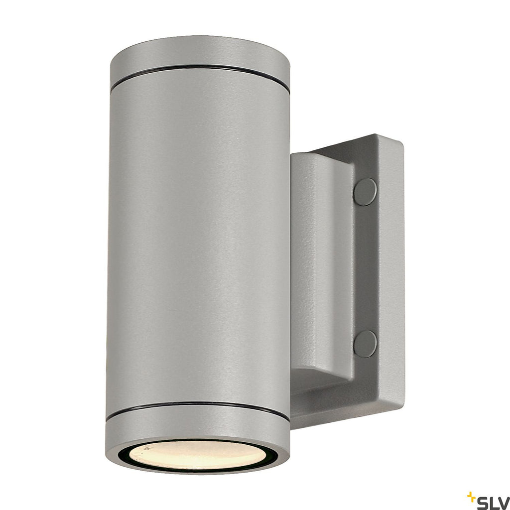 SLV NEW MYRA UP/DOWN wall light, silver-grey, 2x GU10 , max 2x 35W, IP55 233114