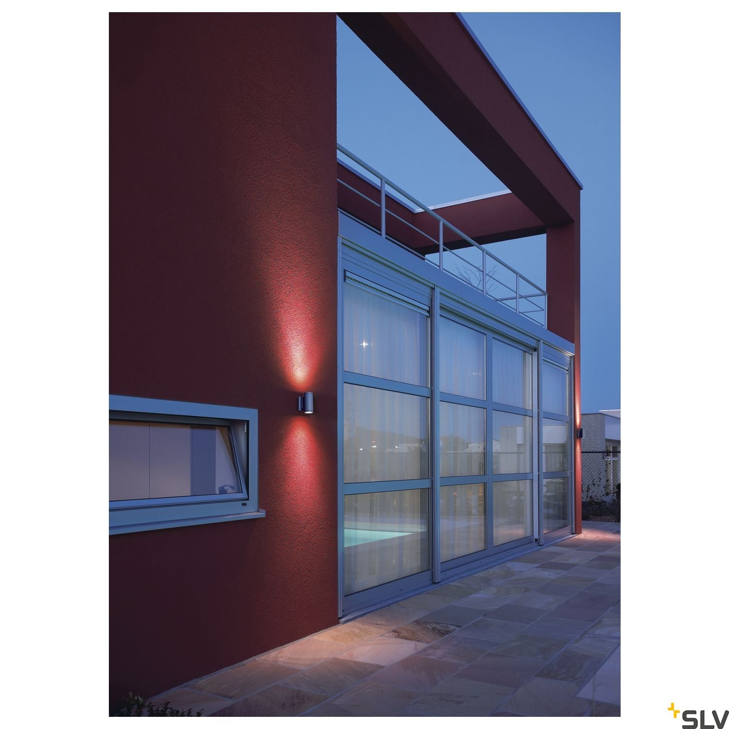 SLV NEW MYRA UP/DOWN wall light, silver-grey, 2x GU10 , max 2x 35W, IP55 233114