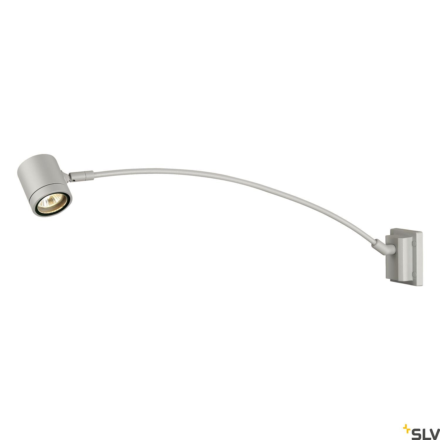 SLV NEW MYRA DISPLAY CURVE, silver-grey, GU10, max. 50W, IP55 233134