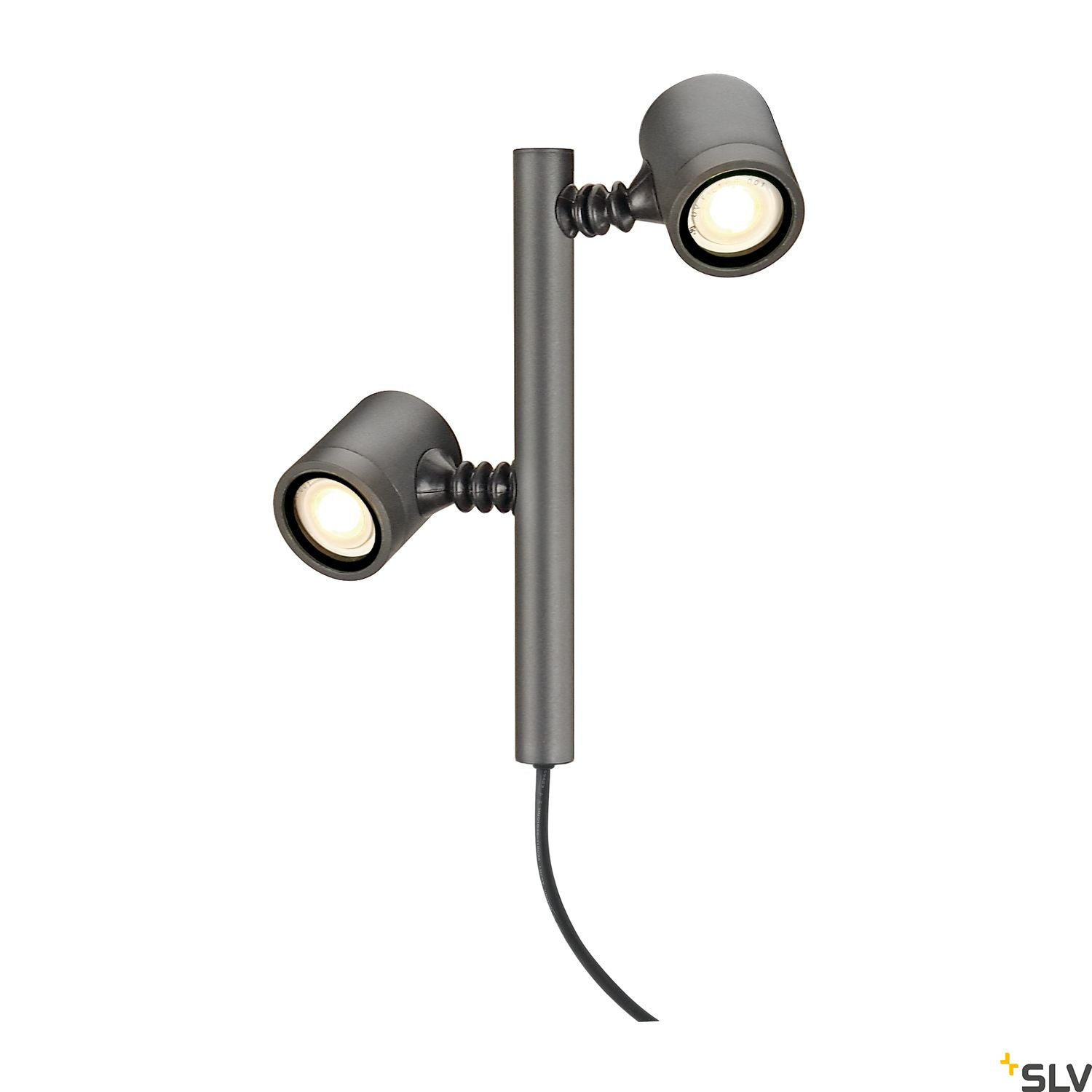 SLV NEW MYRA 2 lamp head, anthracite, 2x GU10, max. 2x 4W, IP44 233185