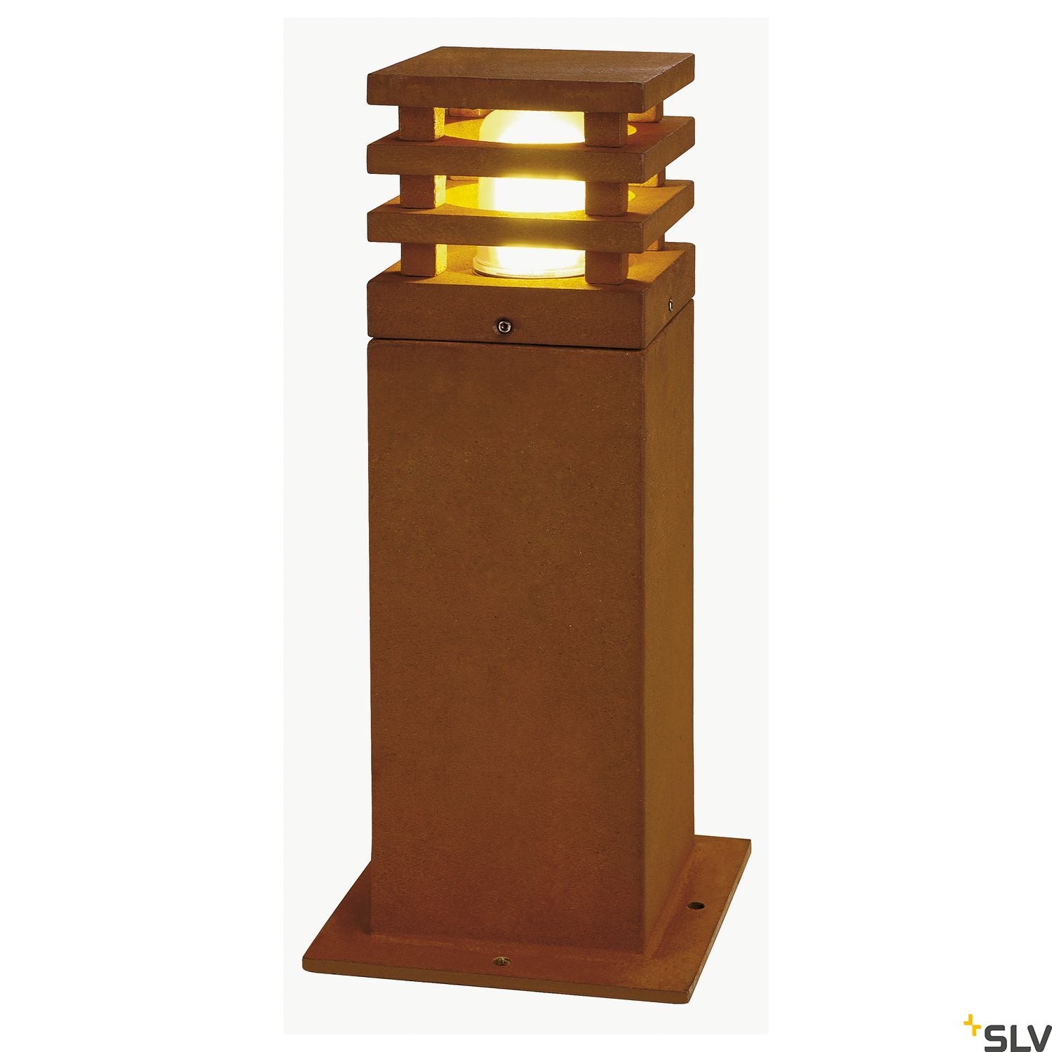 SLV RUSTY 40 LED SQUARE floor stand, rusted iron, 8.6W COB LED, 3000K, IP55 233427