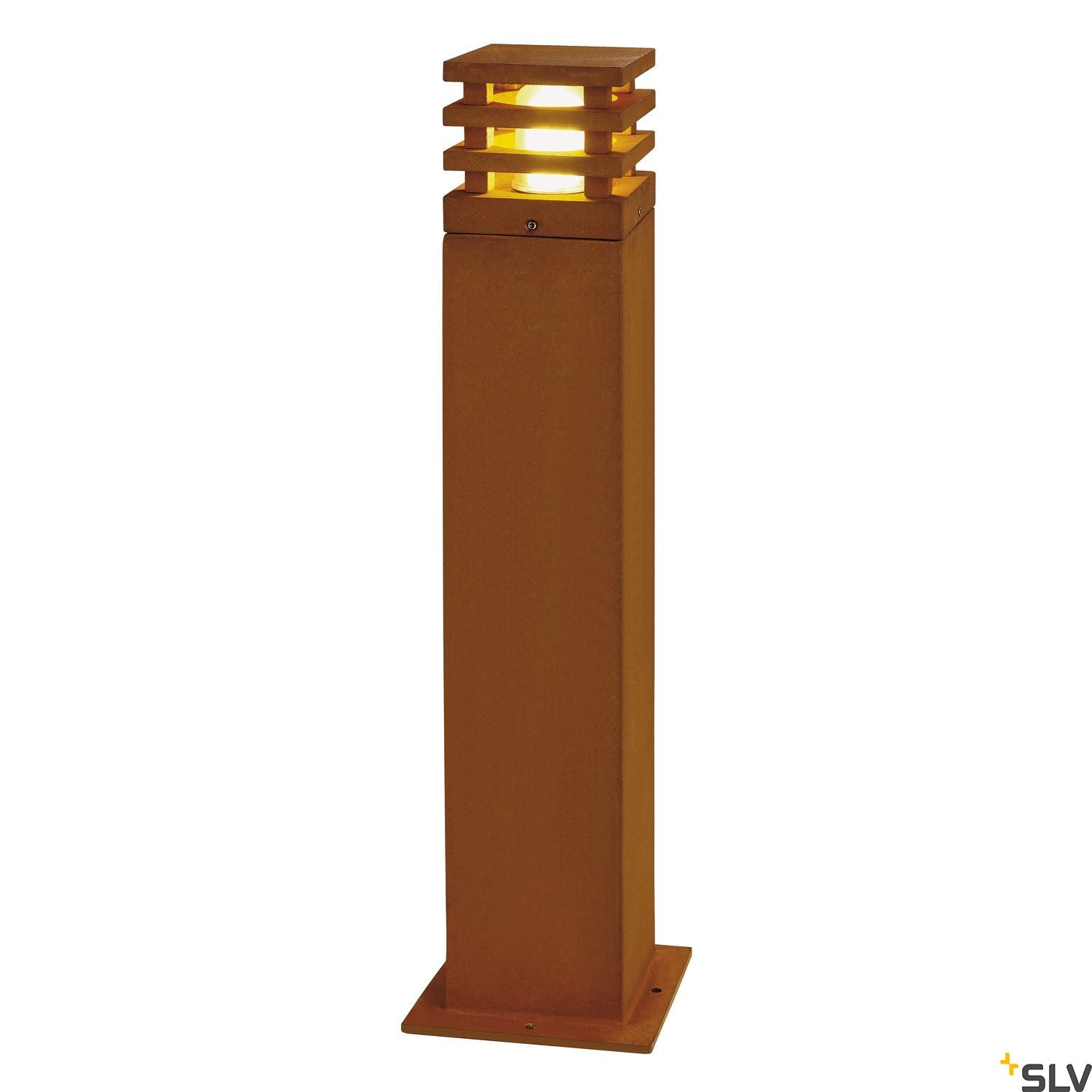SLV RUSTY 70 LED SQUARE floor stand, rusted iron, 8.6W COB LED, 3000K, IP55 233437