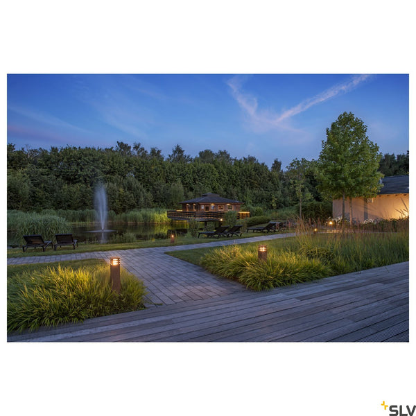 SLV RUSTY 40 LED SQUARE floor stand, rusted iron, 8.6W COB LED, 3000K, IP55 233427