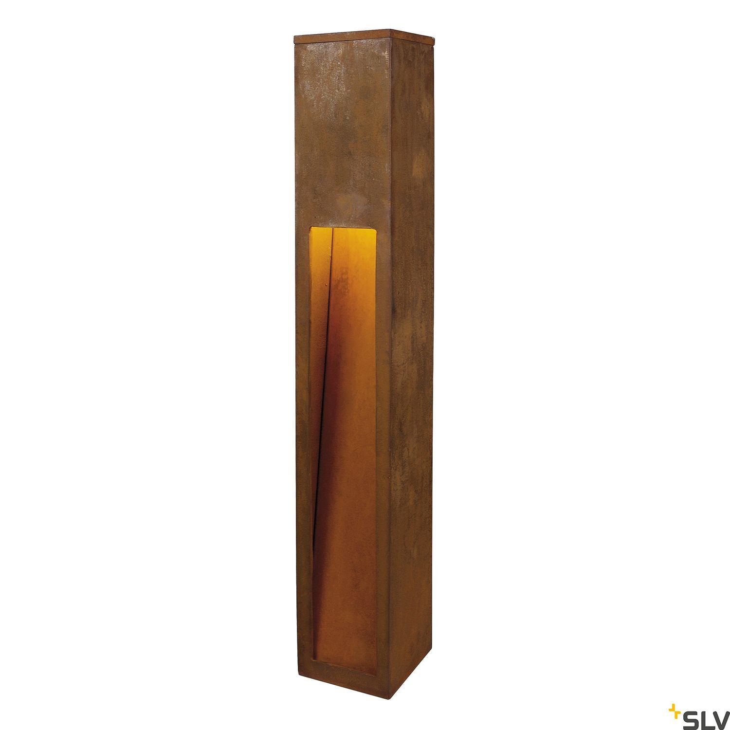 SLV RUSTY 80 LED SLOT floor stand, rusted iron, 8.6W COB LED, 3000K, IP55 233457