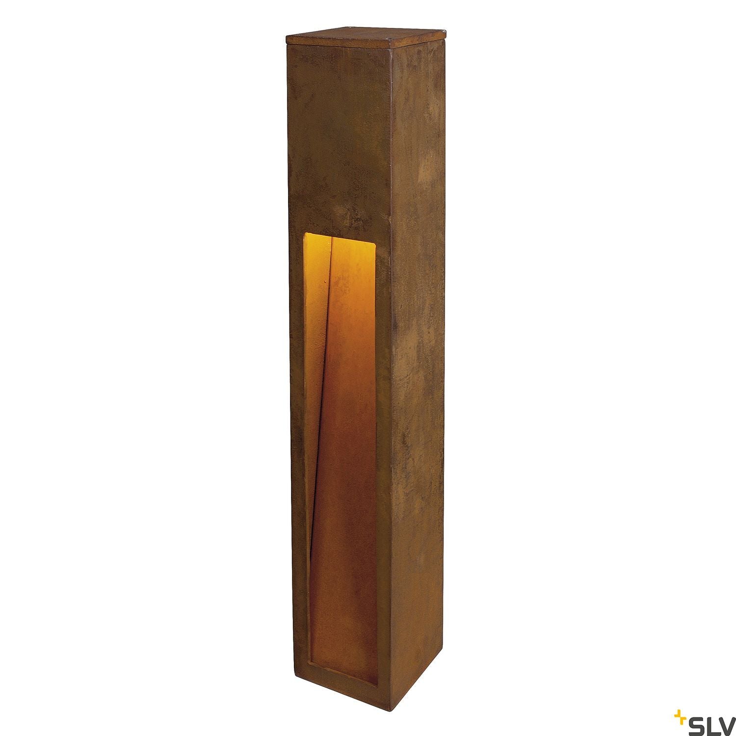 SLV RUSTY 80 LED SLOT floor stand, rusted iron, 8.6W COB LED, 3000K, IP55 233457