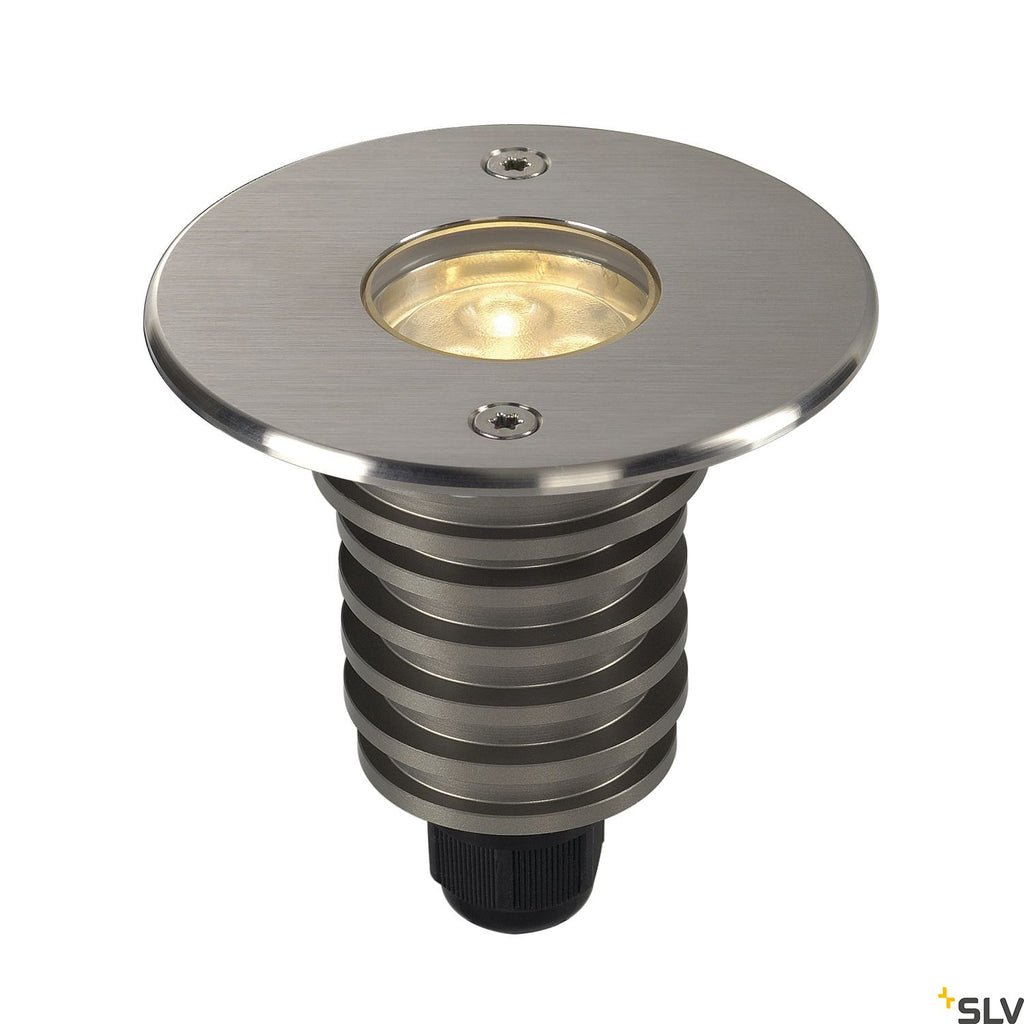SLV DASAR LED inground fitting, round, stainless steel 316, 6W , 3000K, 240V, IP67 233520