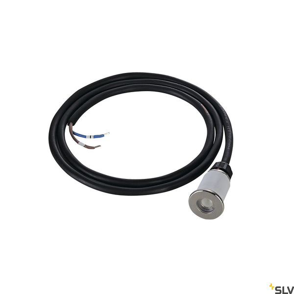 SLV DASAR LED MINI inground fitting, round, stainless steel 316, 2W LED, 3000K, 233540
