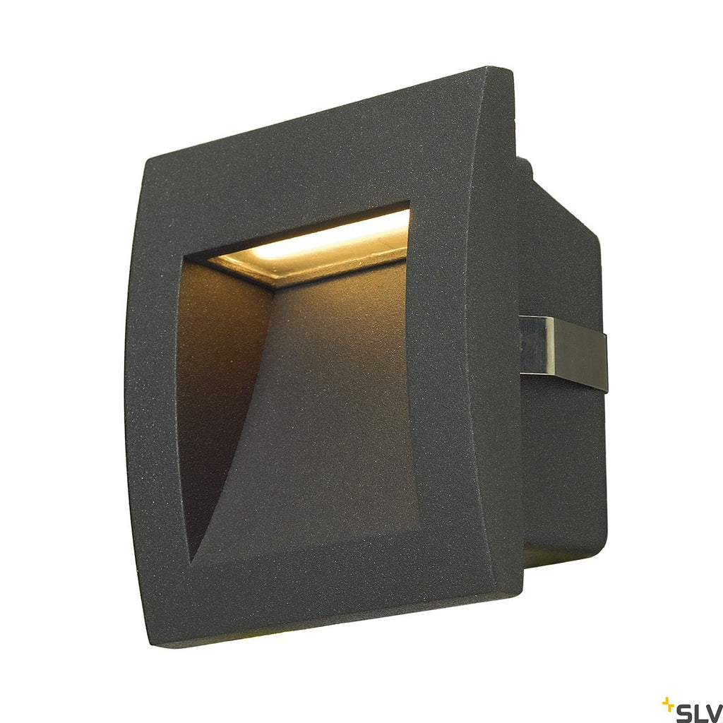 SLV DOWNUNDER OUT LED S recessed wall light, anthracite, SMD LED 3000K, IP55 233605