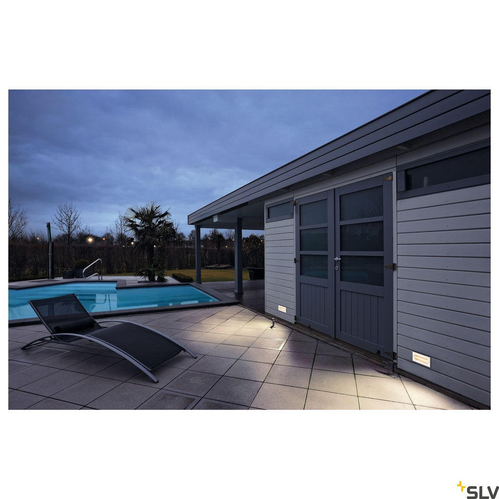 SLV BRICK, outdoor recessed wall light, LED, 3000K, stainless steel, IP67, 240V, 950lm 10W 233650
