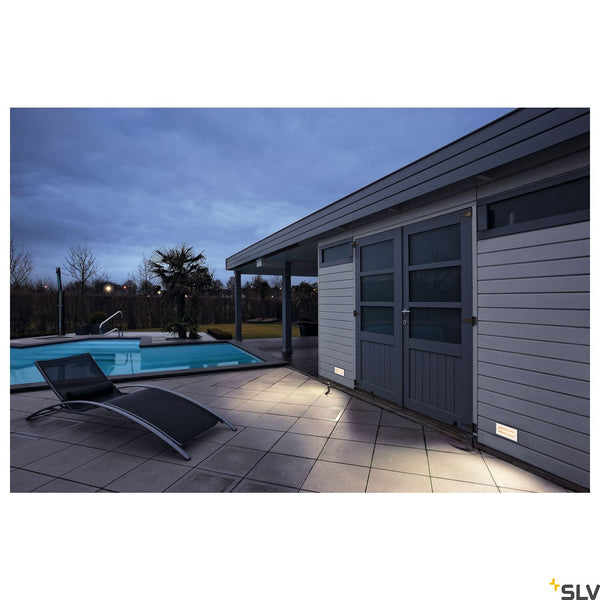 SLV BRICK, outdoor recessed wall light, LED, 3000K, stainless steel, IP67, 240V, 950lm 10W 233650