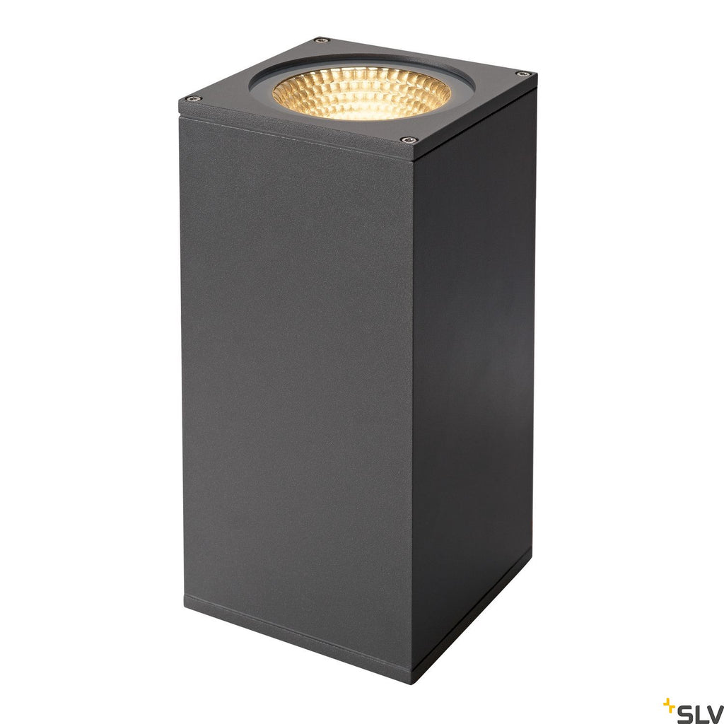 SLV BIG THEO WALL, outdoor wall light, double-headed, LED, 3000K, Flood up/down, anthracite, W/H/D 13/27.5/13.5 cm 234505