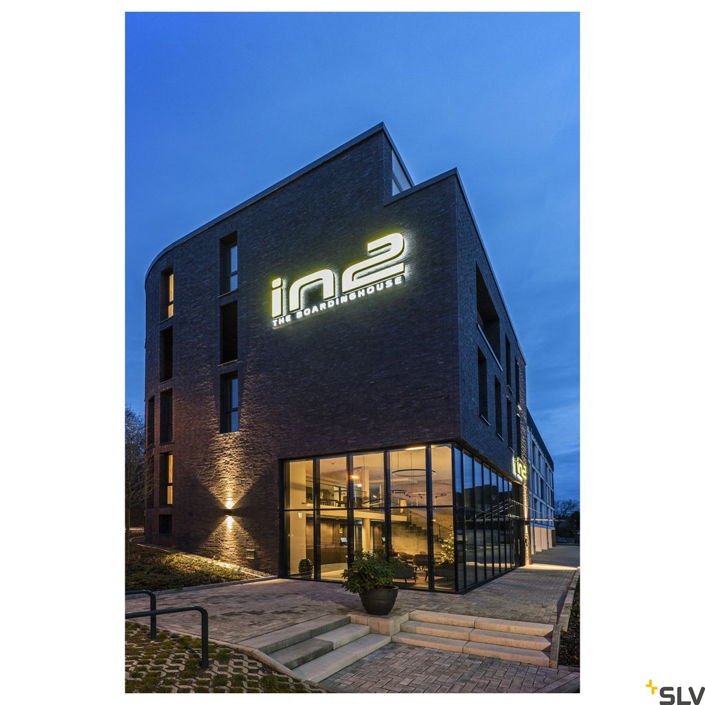 SLV BIG THEO WALL, outdoor wall light, double-headed, LED, 3000K, Flood up/down, anthracite, W/H/D 13/27.5/13.5 cm 234505