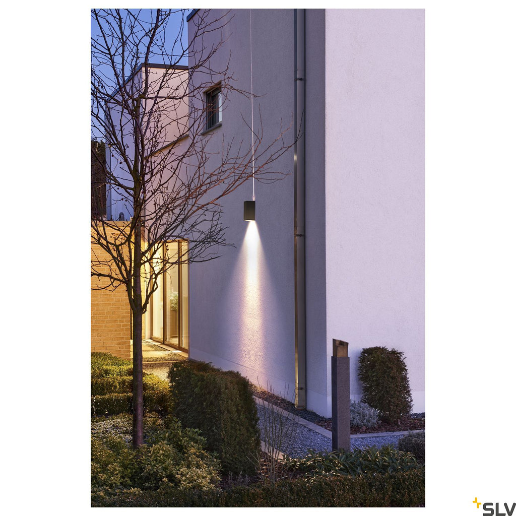 SLV BIG THEO WALL, outdoor wall light, double-headed, LED, 3000K, Flood up/Beam down, anthracite, W/H/D 13/29/13.5 cm 234515