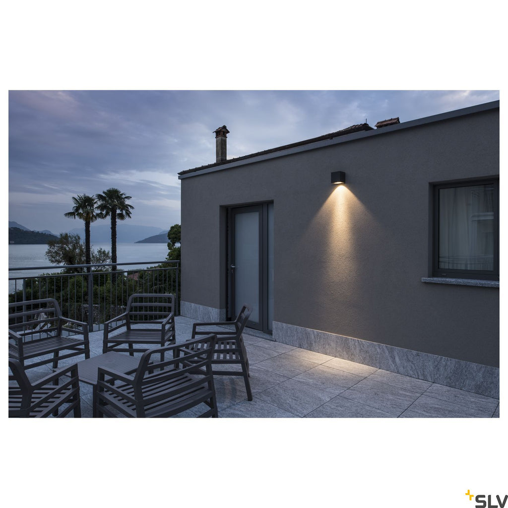 SLV BIG THEO WALL, outdoor wall light, Flood down, LED, 3000K, anthracite, W/H/D 13/14/13.5 cm 234525