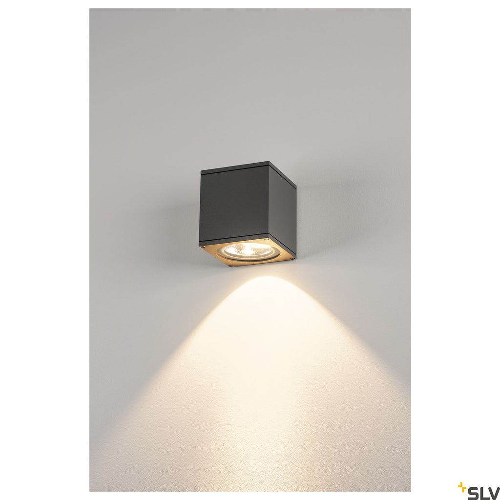 SLV BIG THEO WALL, outdoor wall light, Flood down, LED, 3000K, anthracite, W/H/D 13/14/13.5 cm 234525