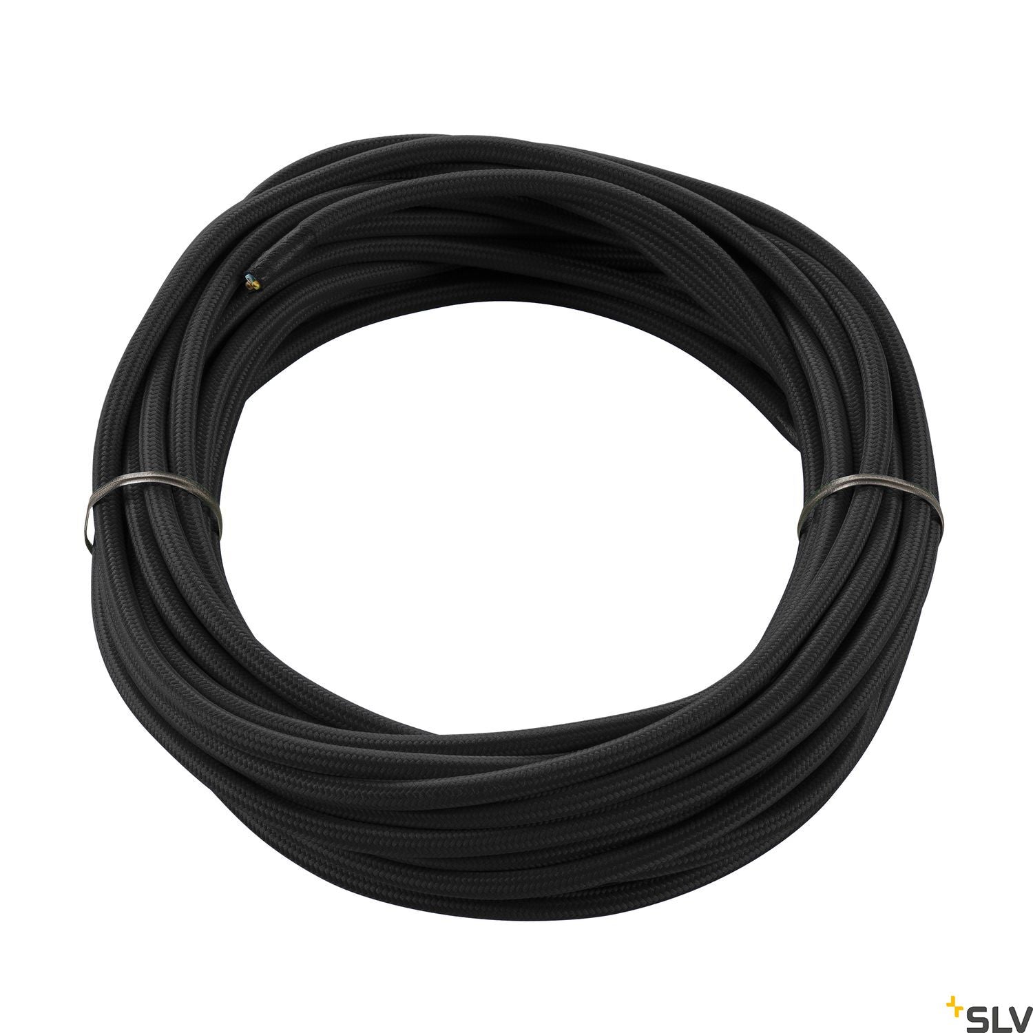 SLV PVC line with fabric sheat, 3-pole, 10m black 961270