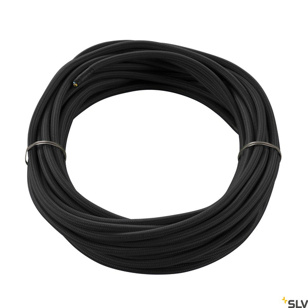 SLV PVC line with fabric sheat, 3-pole, 10m black 961270