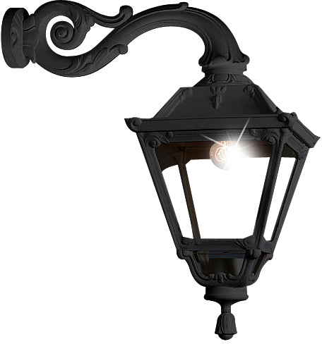 Fumagalli Asbac Tobia Adam 40W LED Opal Wall Lantern Bk Assembled Q35.171.AY.D4L.M