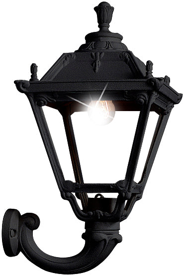 Fumagalli Asbac Tobia Ofir 40W LED Opal Wall Lantern Bk Assembled Q35.132.AY.D4L.M