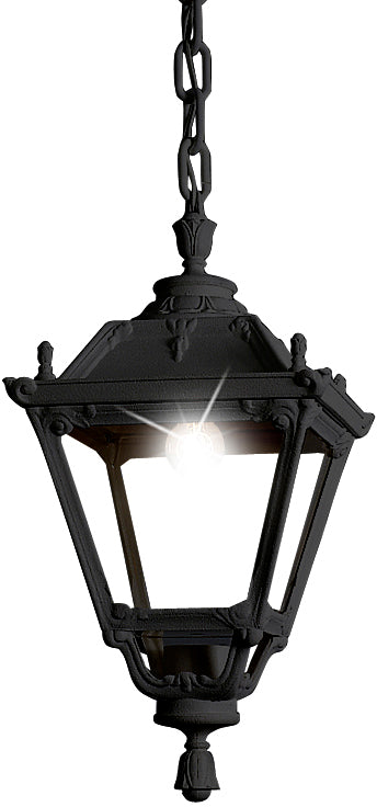 Fumagalli Asbac Tobia Sichem 40W LED Opal Chain Lantern Bk Assembled Q35.121.AY.D4L.M