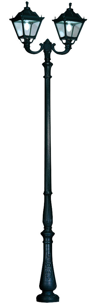 Fumagalli Asbac Tobia Tabor-Ofir 40W LED Opal Twin Head Post Bk Assembled Q35.205.R20.AY.D4L.M
