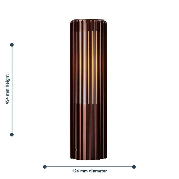 Nordlux  Aludra 2118028261 IP44 Coastal 45cm Outdoor Bollard Post Light Bronze