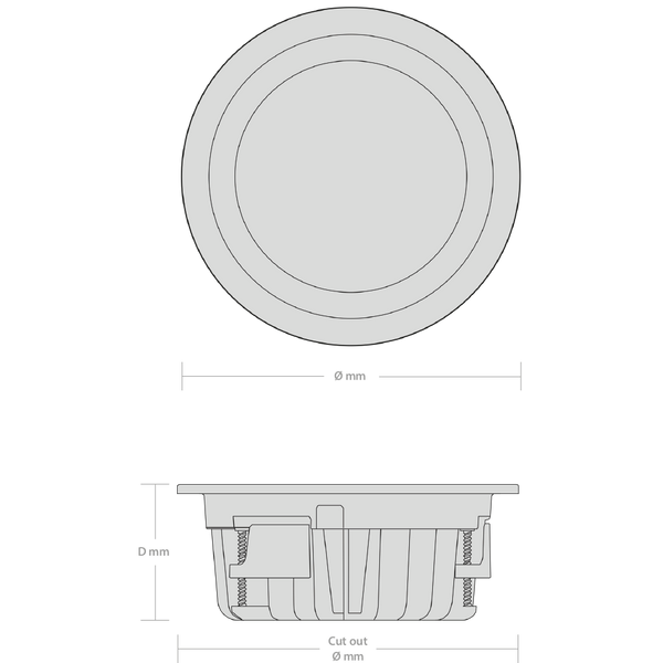 Venus Downlight 200mm 2000lm 4000K